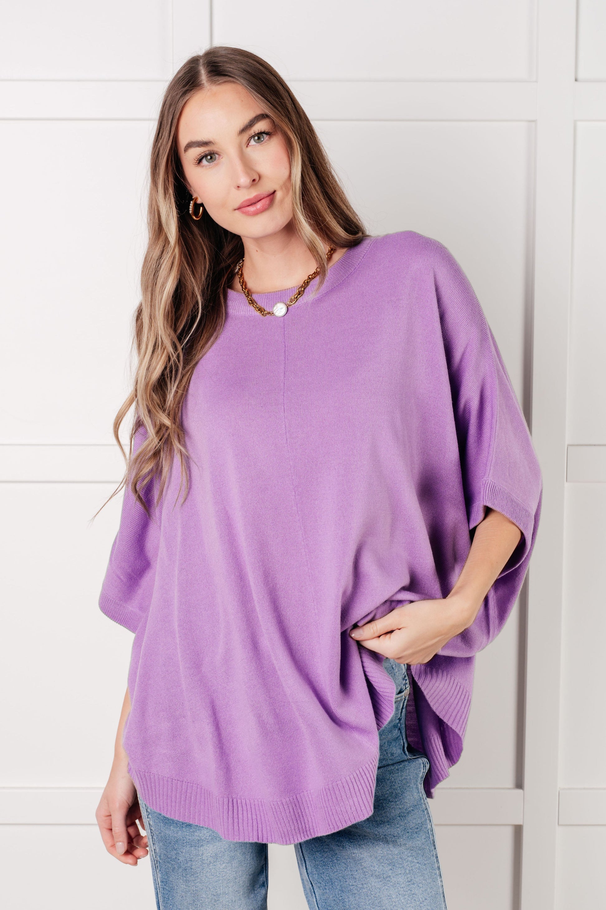 Lilac Whisper Dolman Sleeve Top - Southern Divas Boutique