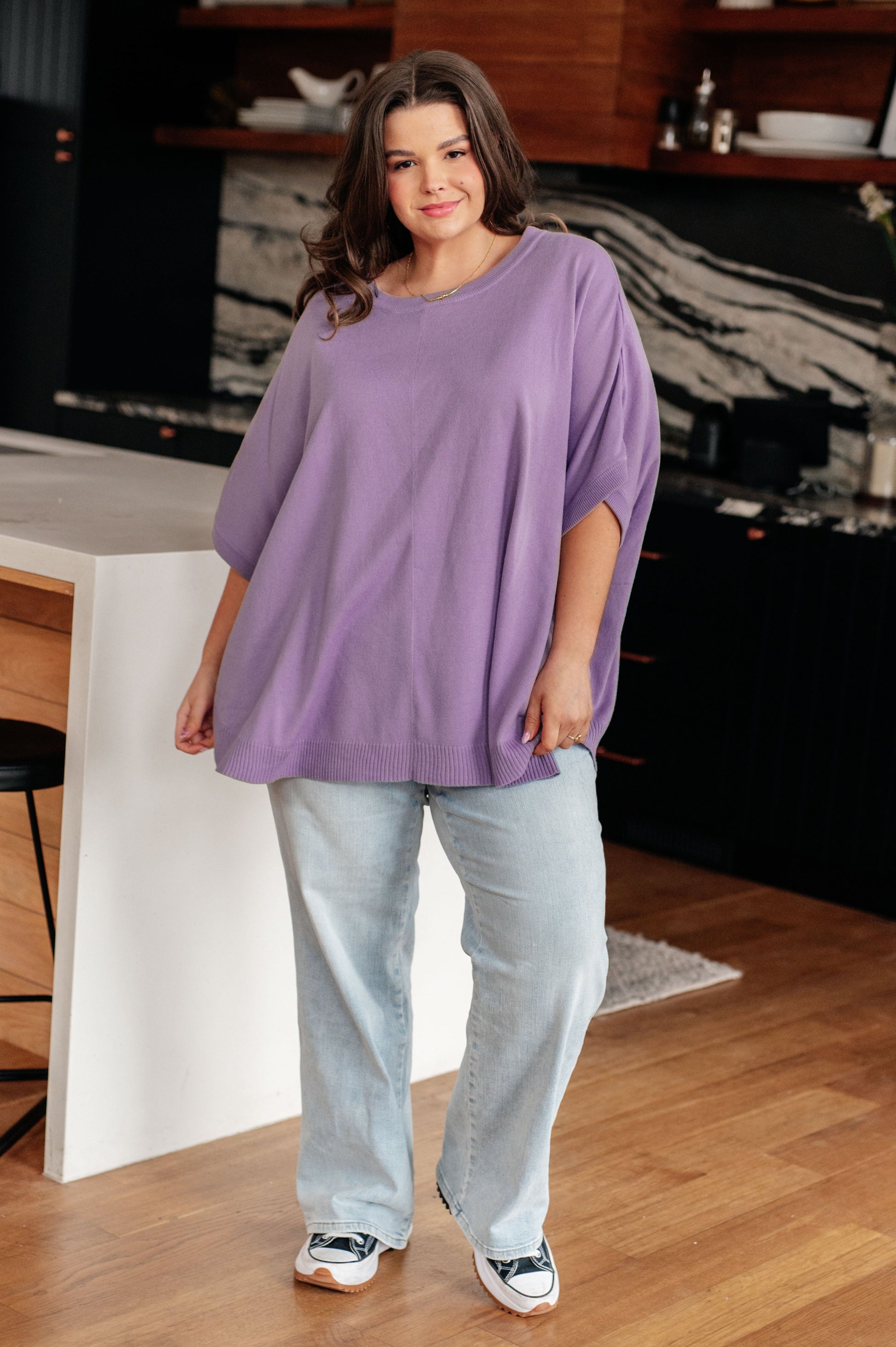 Lilac Whisper Dolman Sleeve Top - Southern Divas Boutique