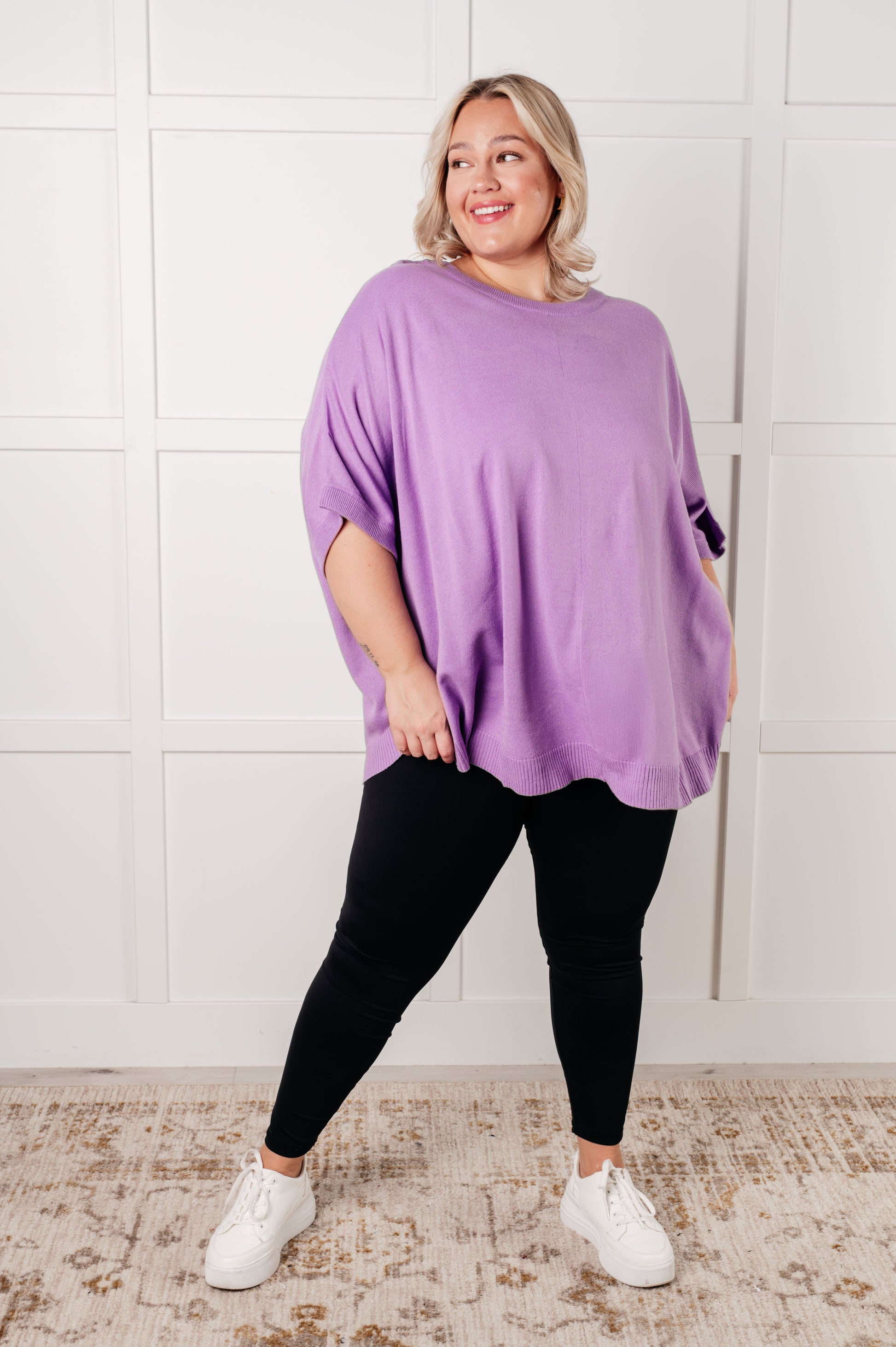 Lilac Whisper Dolman Sleeve Top - Southern Divas Boutique
