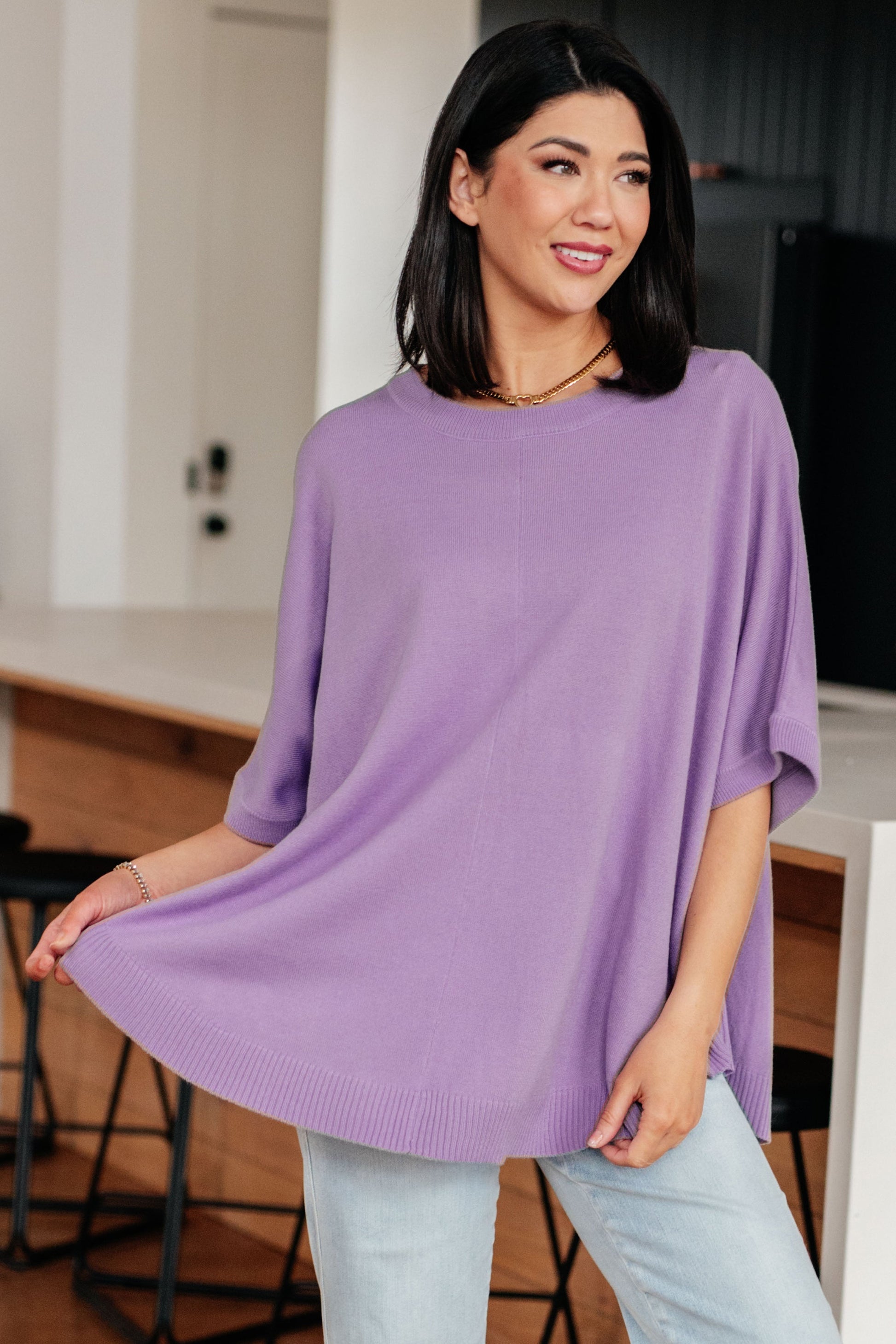 Lilac Whisper Dolman Sleeve Top - Southern Divas Boutique