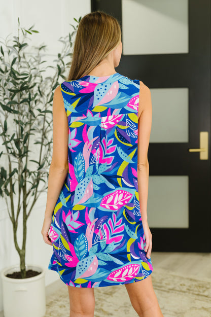 Lizzy Tank Dress in Bright Royal Floral - Southern Divas Boutique