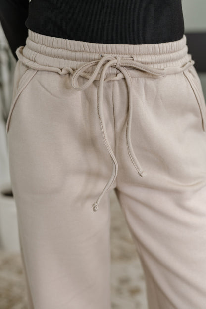 Lounge Line Wide Leg Sweats in Ash Mocha - Southern Divas Boutique
