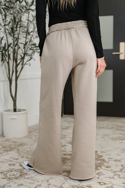 Lounge Line Wide Leg Sweats in Ash Mocha - Southern Divas Boutique