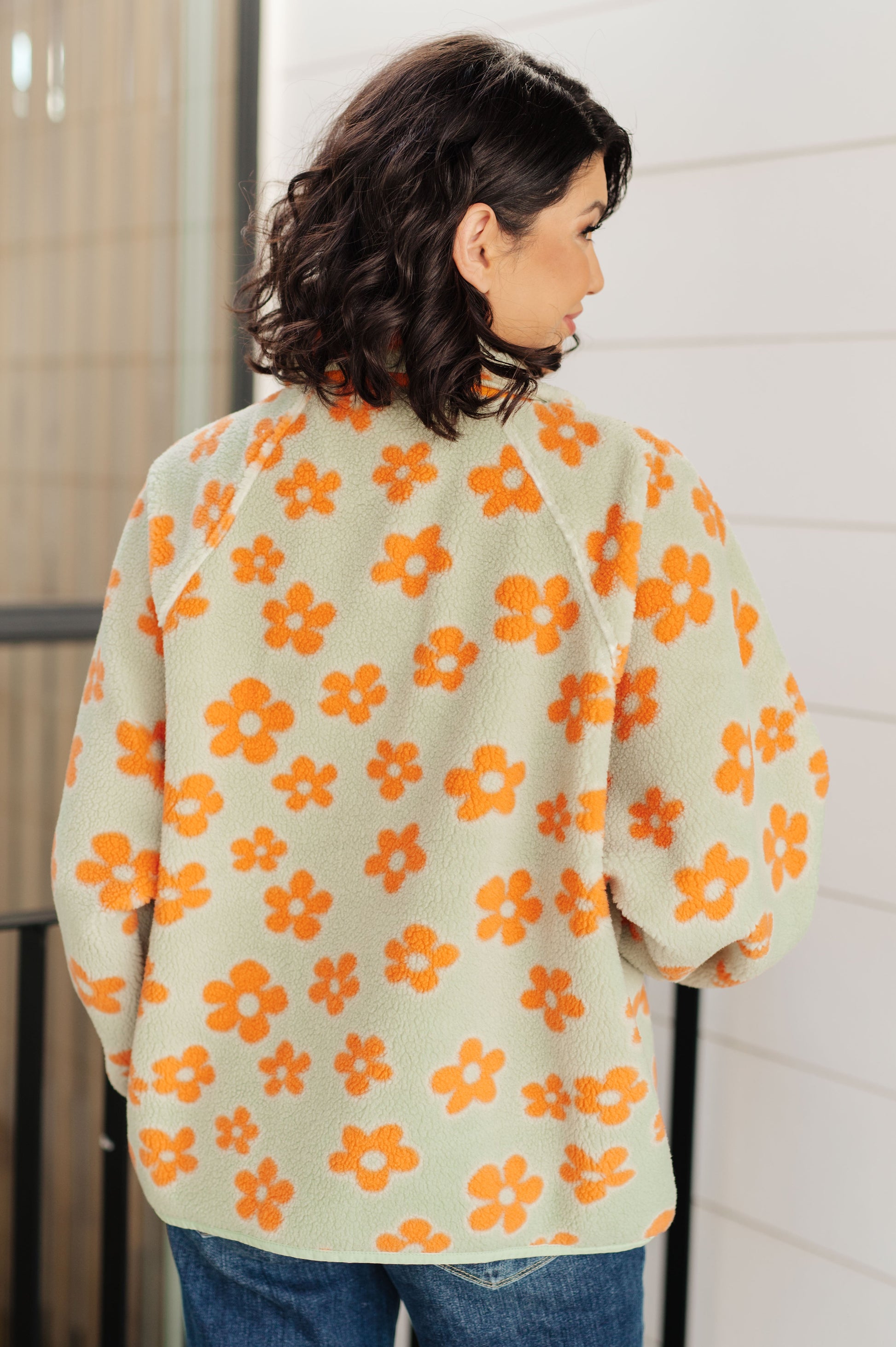 Love It Don't Leave It Floral Fleece Jacket - Southern Divas Boutique