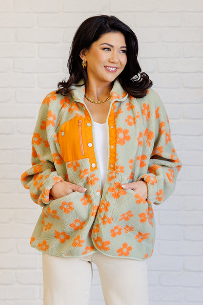 Love It Don't Leave It Floral Fleece Jacket - Southern Divas Boutique