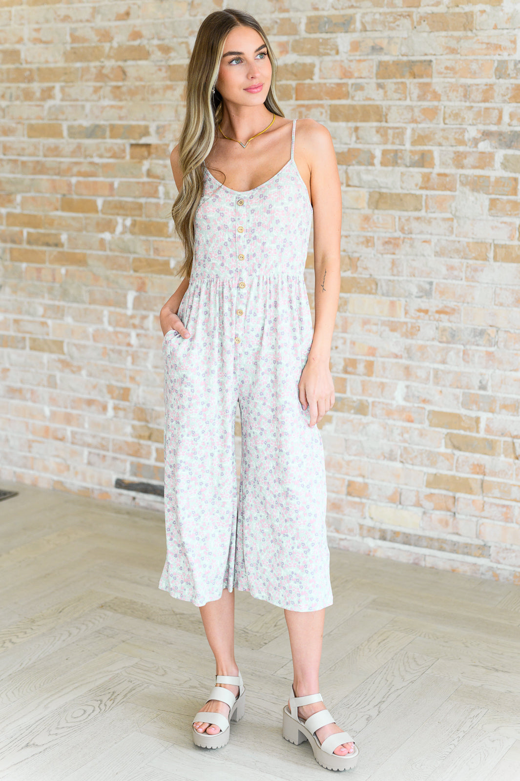 Lucky In Love Floral Jumpsuit - Southern Divas Boutique