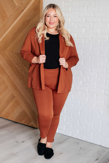 Magic Ankle Crop Skinny Pants in Rust - Southern Divas Boutique
