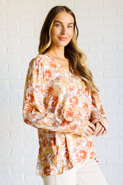 Marigold Dreams Floral Blouse - Southern Divas Boutique