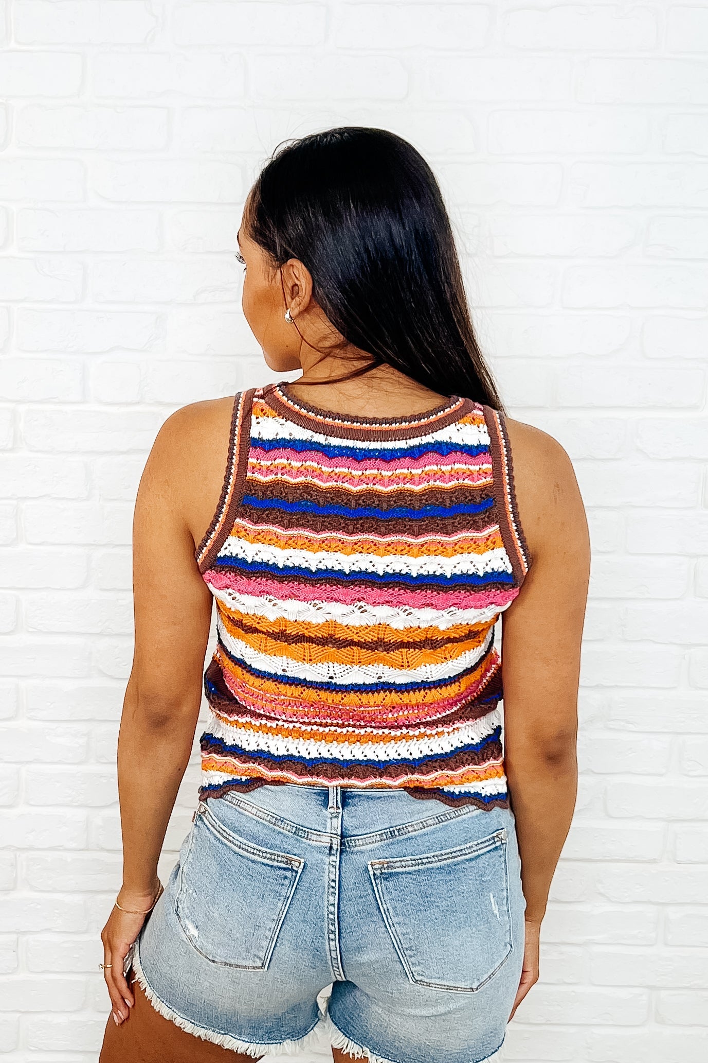 Max Aura Points Striped Knit Tank - Southern Divas Boutique