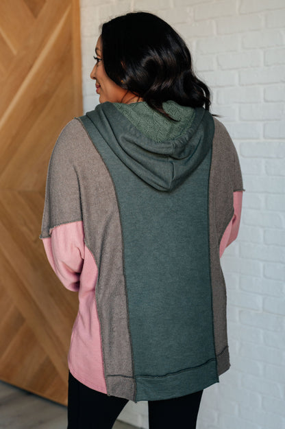 Message Me Back Color Block Hoodie - Southern Divas Boutique