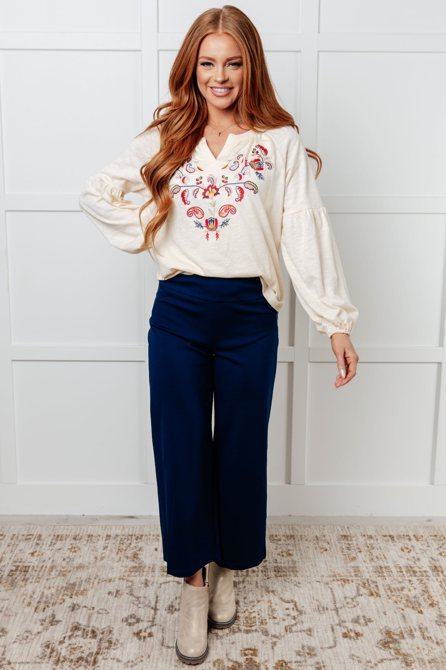 More Than You Would Think Embroidered Blouse - Southern Divas Boutique