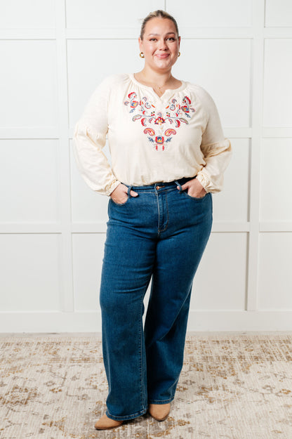 More Than You Would Think Embroidered Blouse - Southern Divas Boutique
