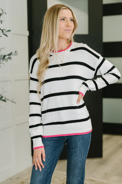 Much to My Relief Striped Sweater - Southern Divas Boutique