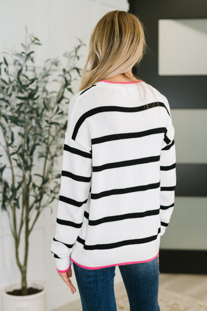 Much to My Relief Striped Sweater - Southern Divas Boutique