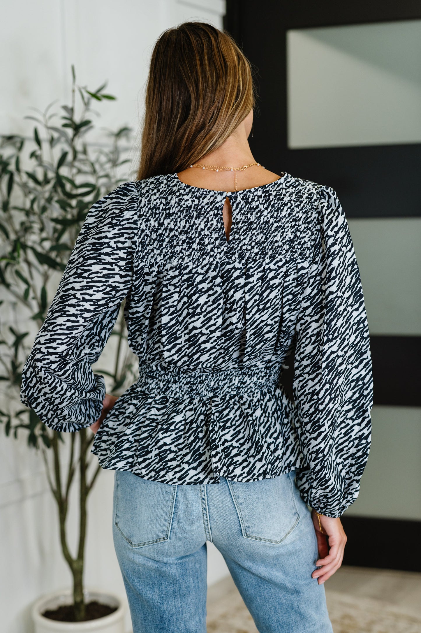 Muse Moves High Neck Peplum Blouse in Black - Southern Divas Boutique