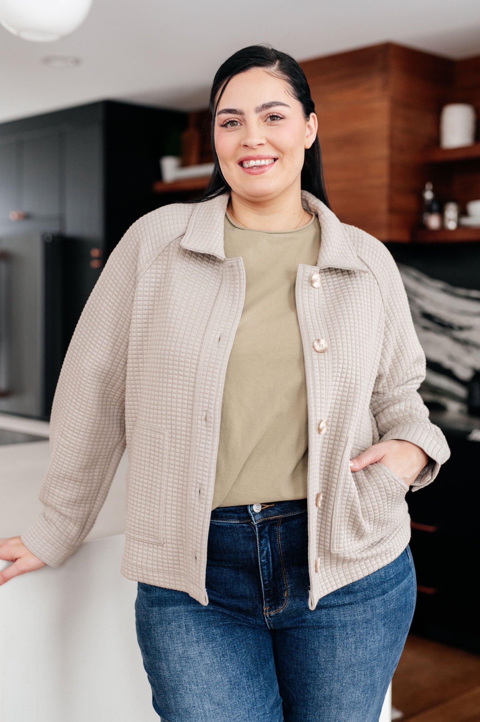 My Best Offer Quilted Texture Shacket - Southern Divas Boutique