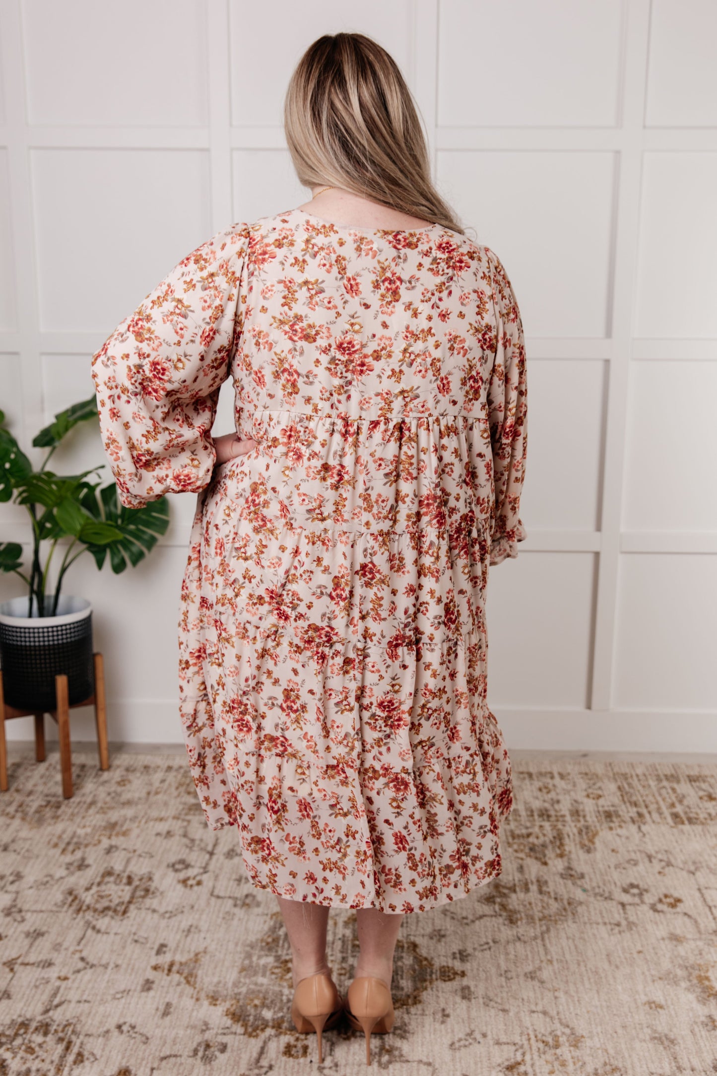 Next to You Balloon Sleeve Floral Dress - Southern Divas Boutique