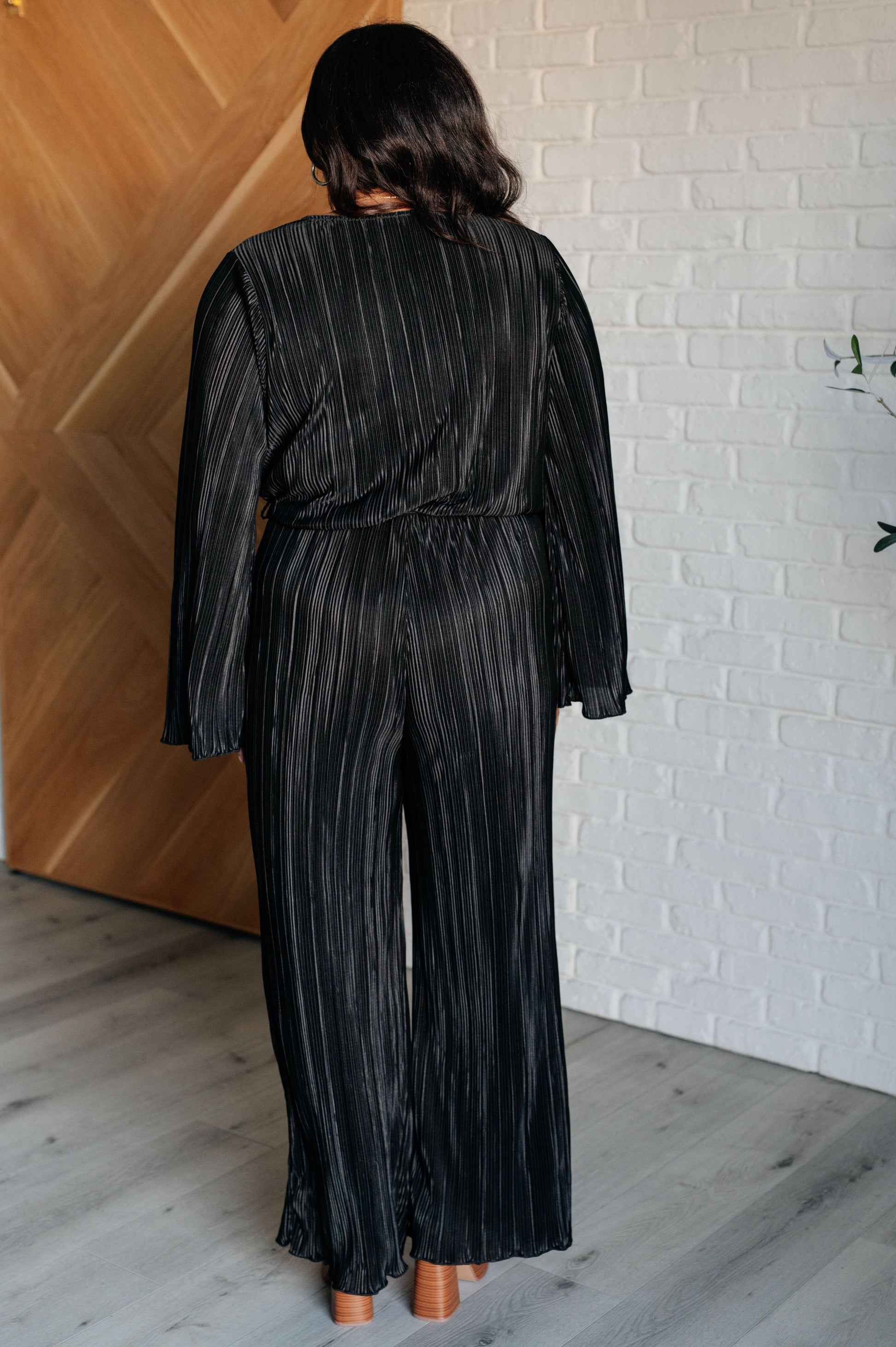 Night Out Plisse Jumpsuit - Southern Divas Boutique