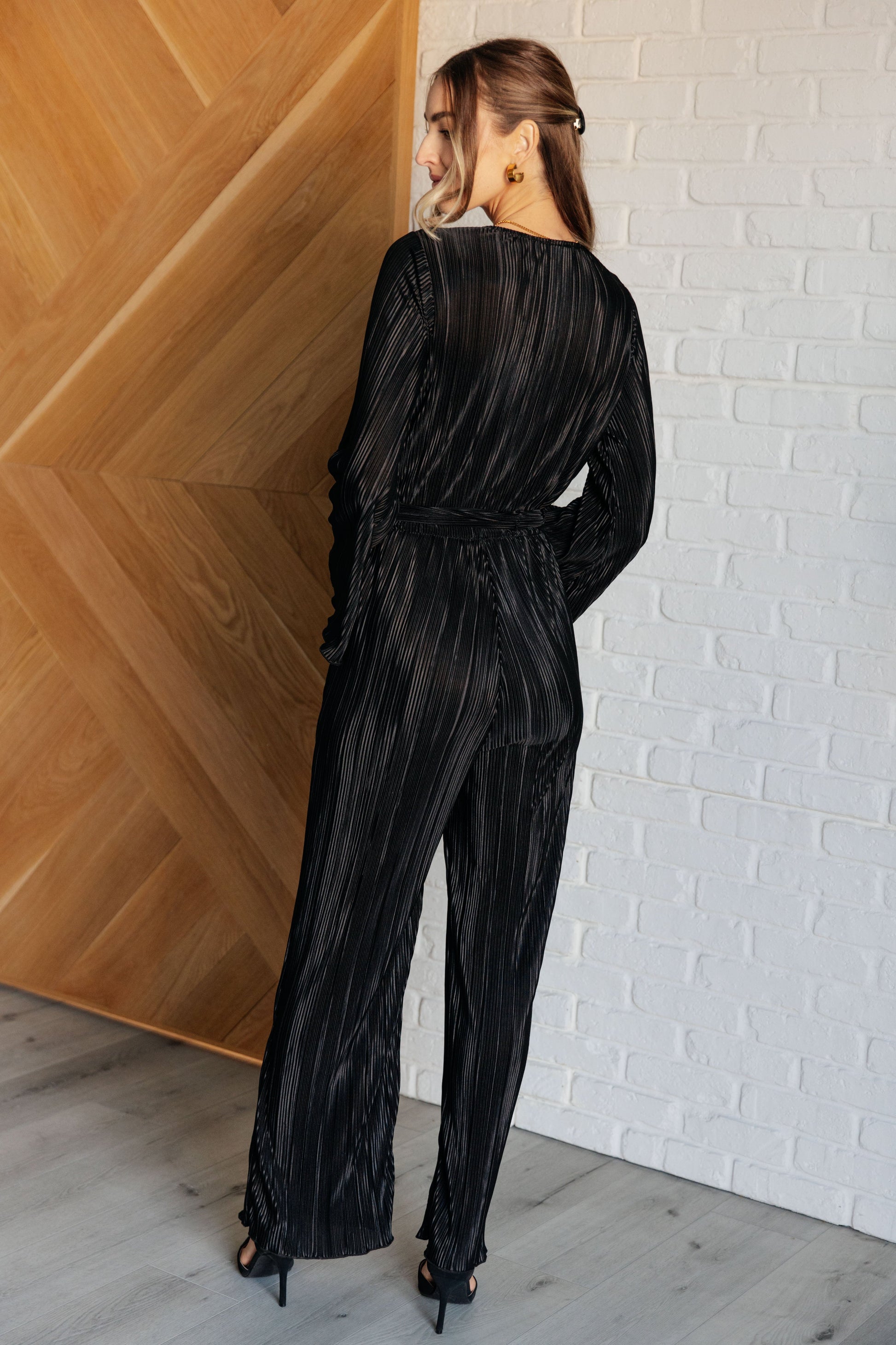 Night Out Plisse Jumpsuit - Southern Divas Boutique