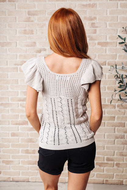 No One Knows Pointelle Knit Top - Southern Divas Boutique