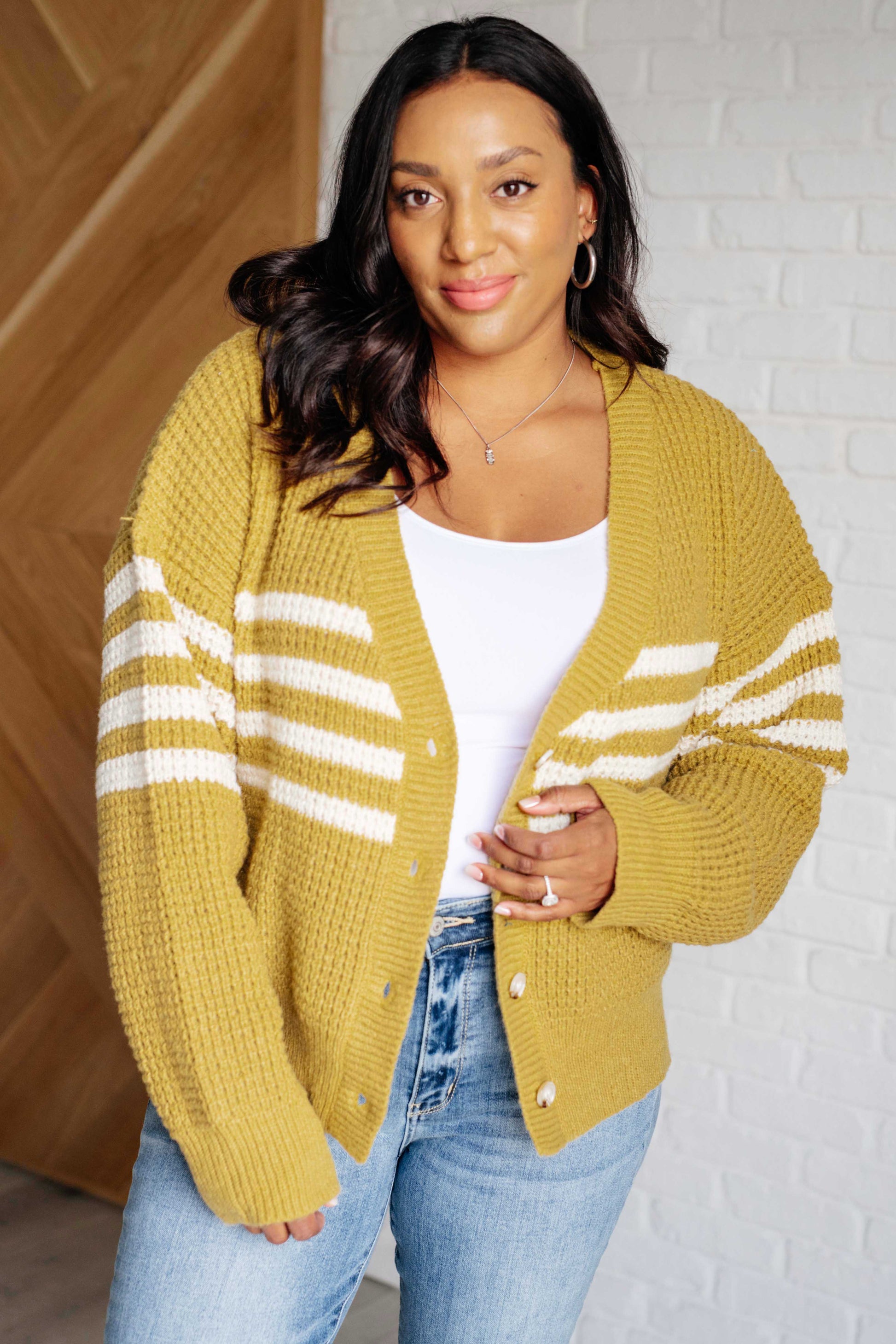 On Top of the World Striped Cardigan - Southern Divas Boutique