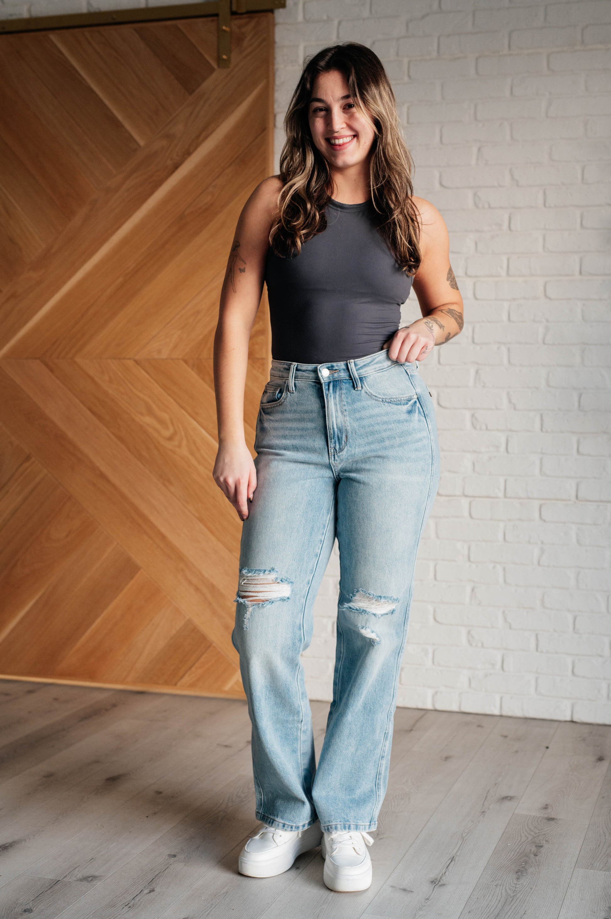 Patricia High Rise Rigid Magic 90's Straight Jeans - Southern Divas Boutique