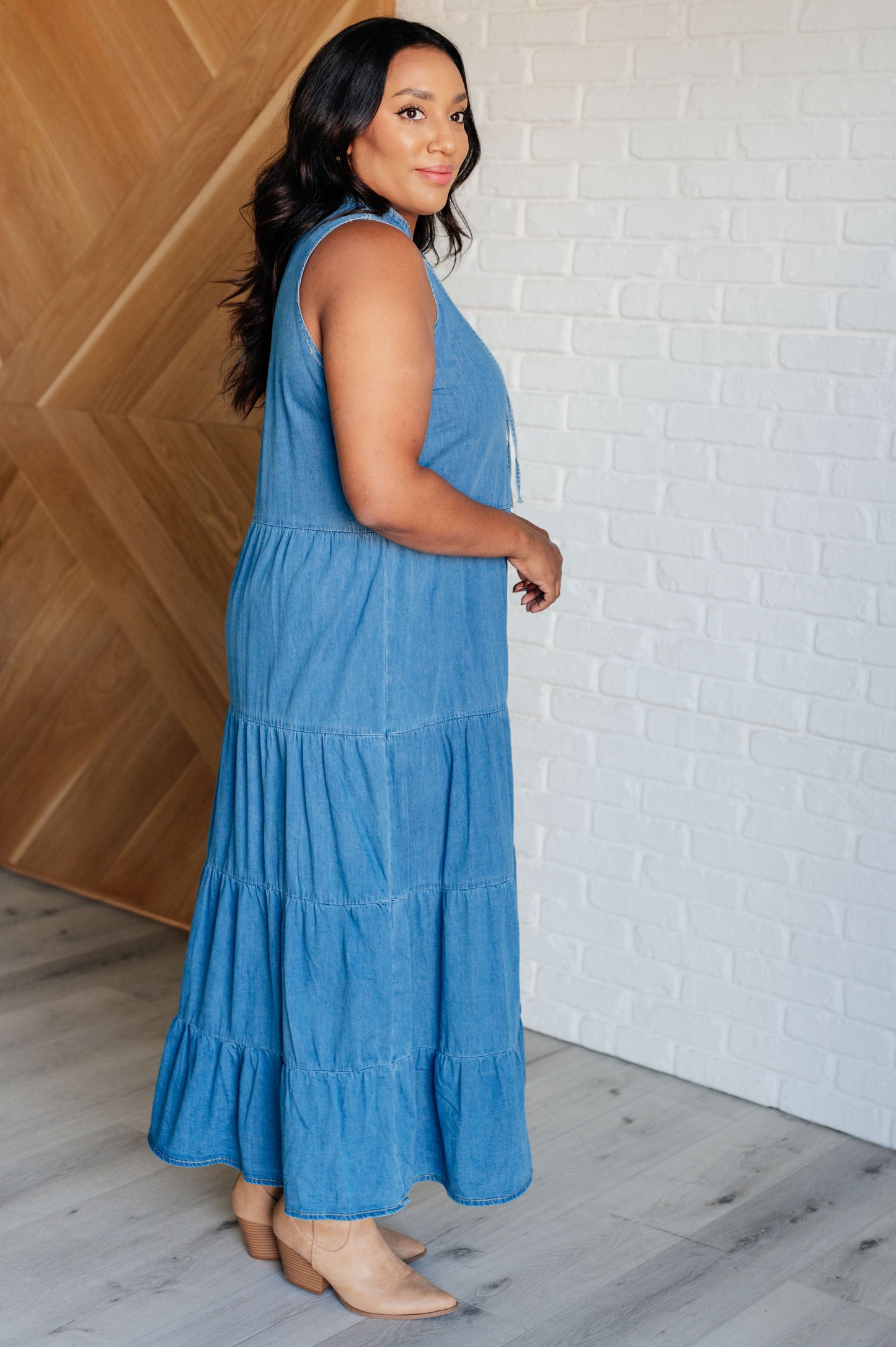 Perfect Choice Denim Maxi Dress - Southern Divas Boutique