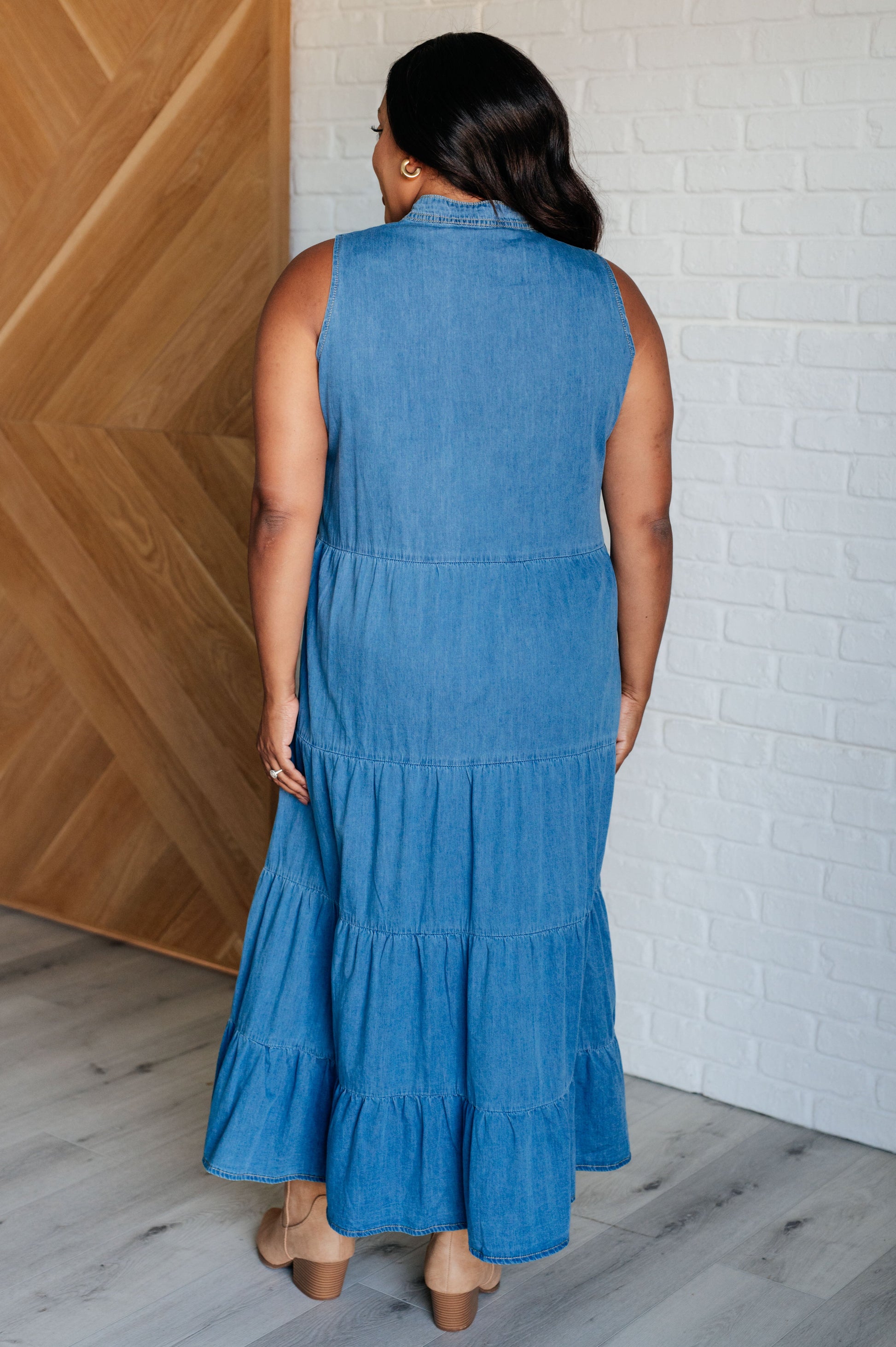 Perfect Choice Denim Maxi Dress - Southern Divas Boutique