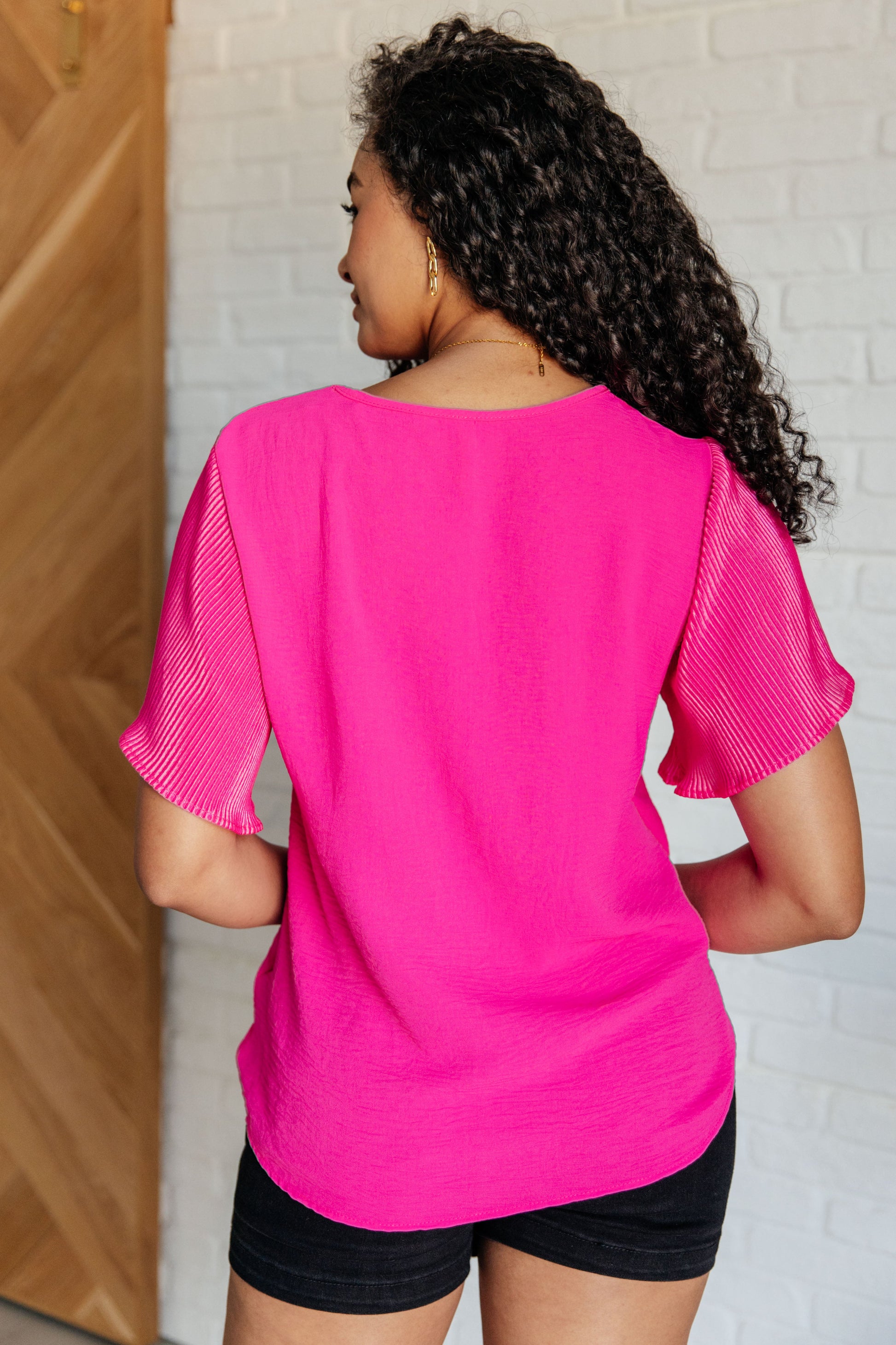 Pink and Perfect Ruffle Sleeve Top - Southern Divas Boutique