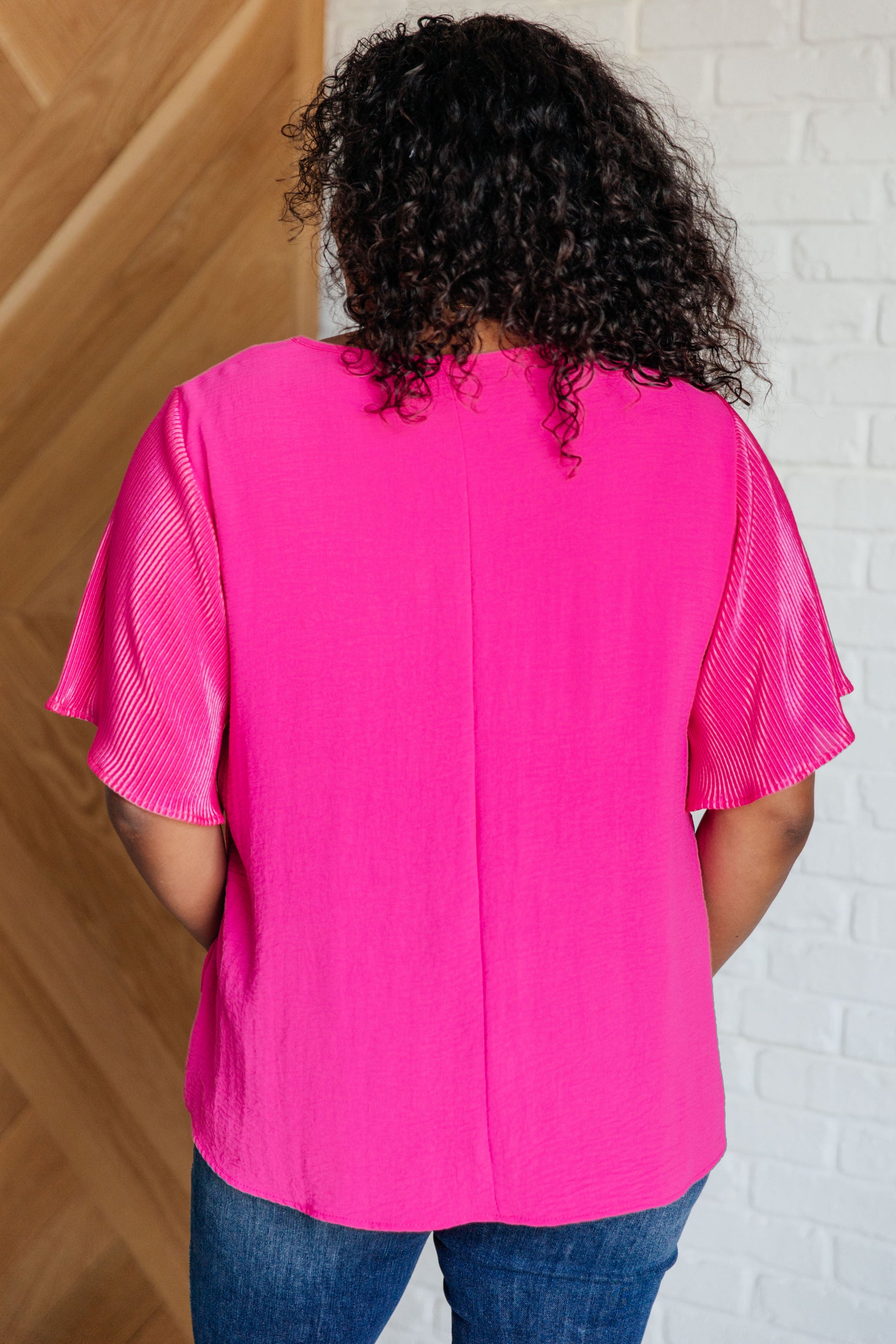 Pink and Perfect Ruffle Sleeve Top - Southern Divas Boutique