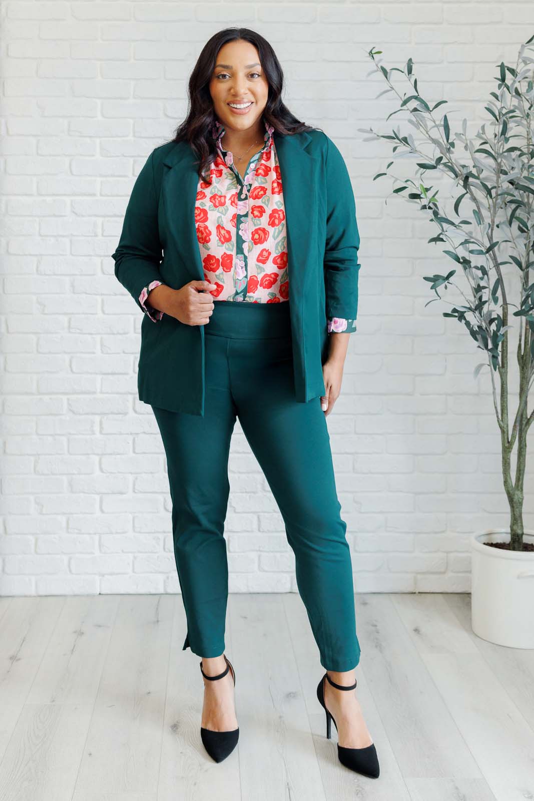 Presupposed Ideas Mixed Print Button Up Blouse - Southern Divas Boutique