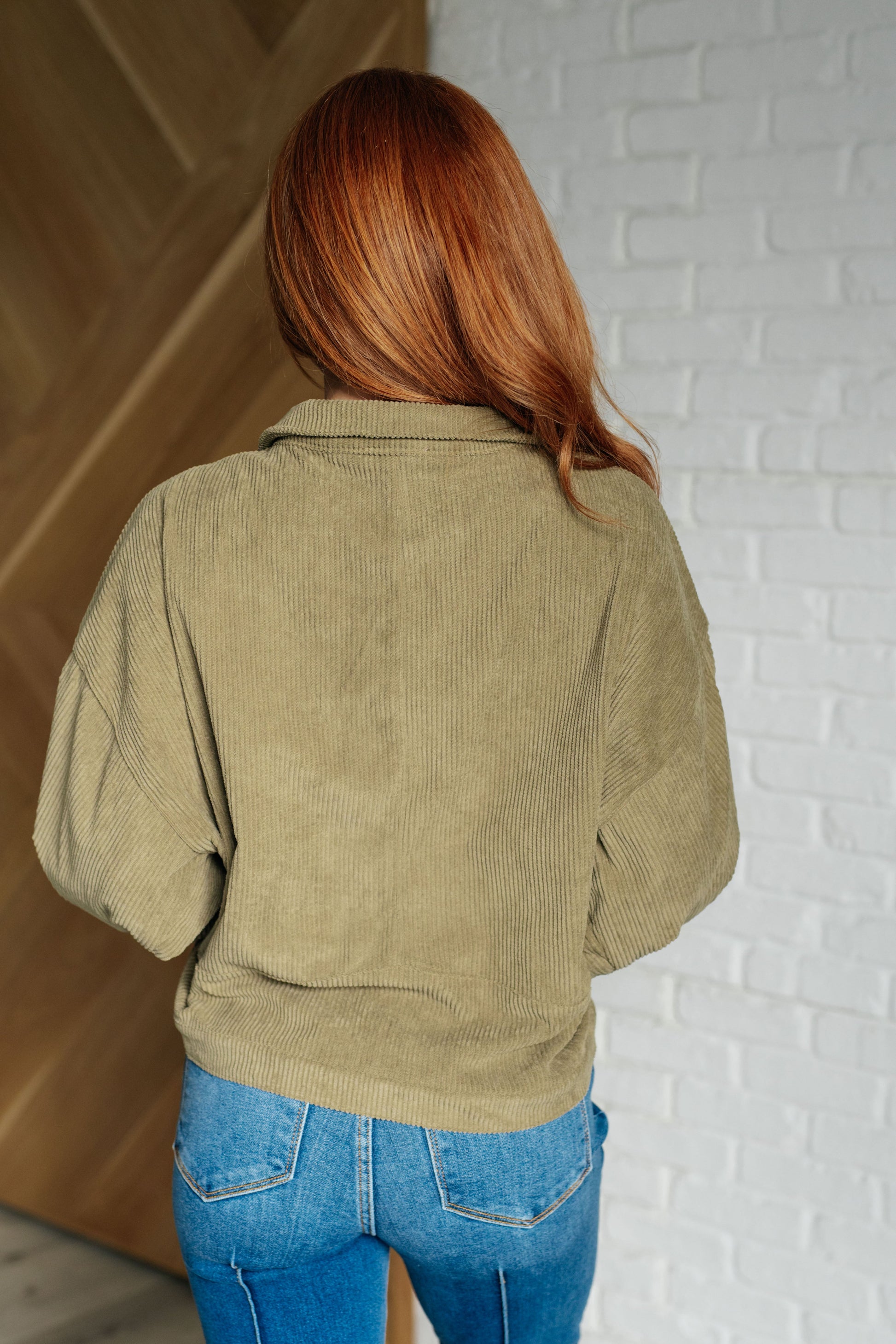 Primrose Corduroy Jacket in Olive - Southern Divas Boutique