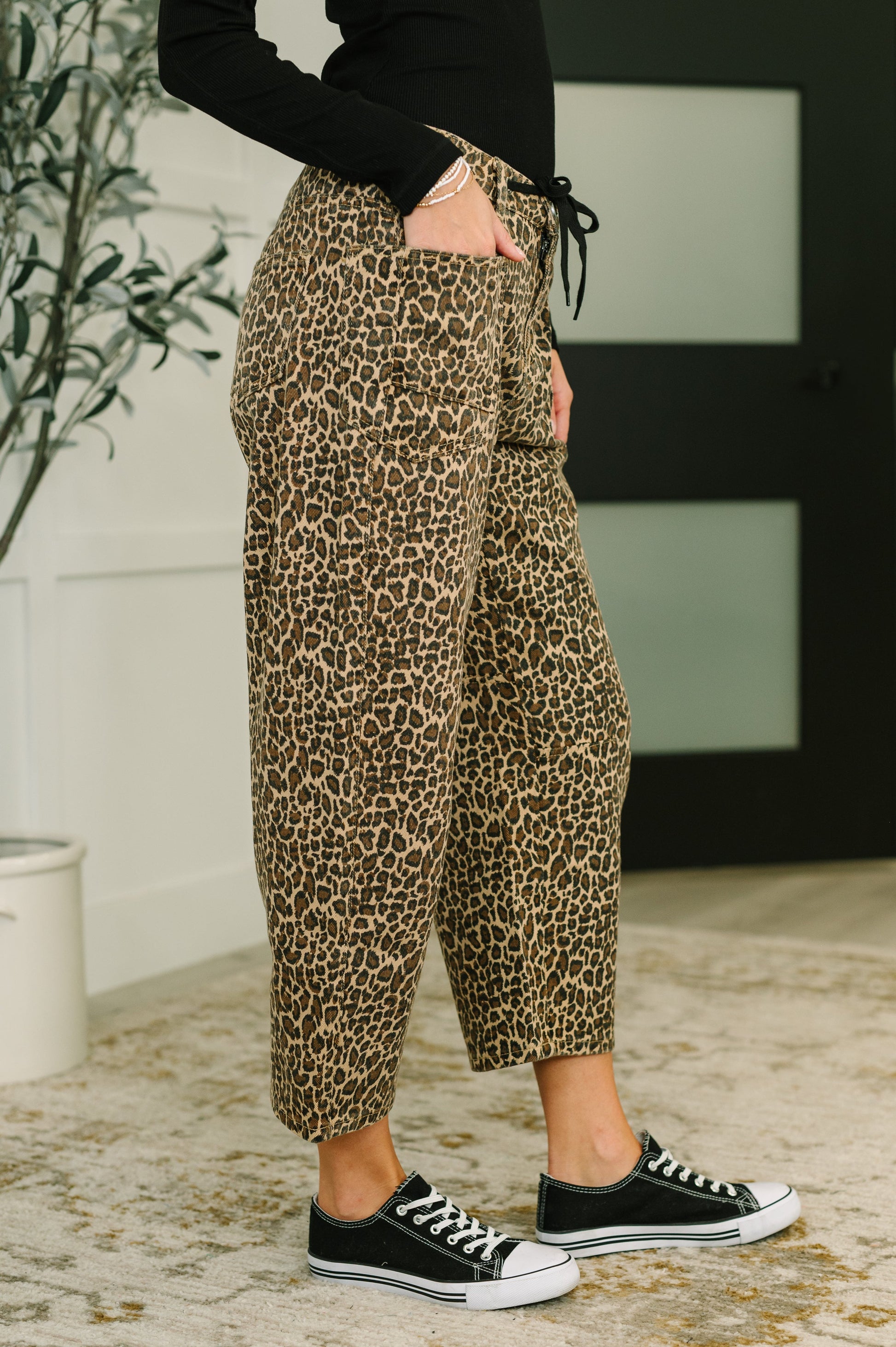 Prowl Power Barrell Ankle Crop Jean in Khaki - Southern Divas Boutique