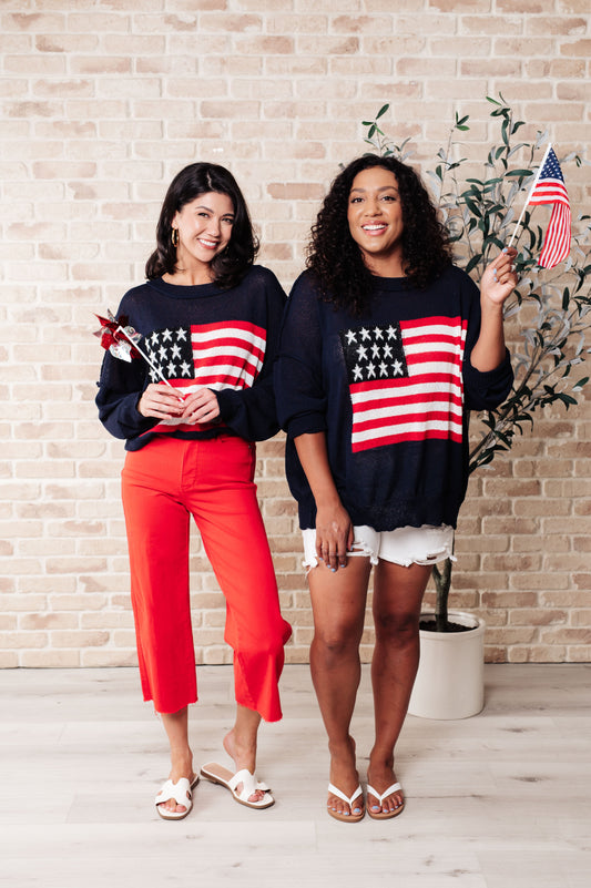 Oh Say Can You See Lightweight Pullover - Southern Divas Boutique