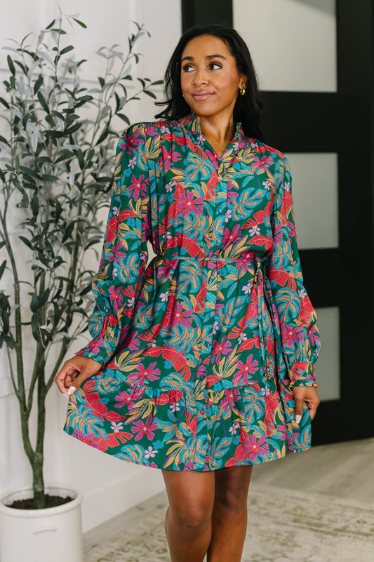 Rustic Retreat Long Sleeve Dress - Southern Divas Boutique