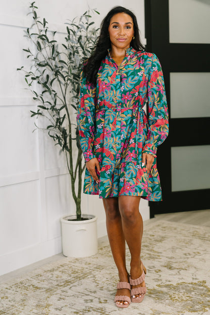 Rustic Retreat Long Sleeve Dress - Southern Divas Boutique