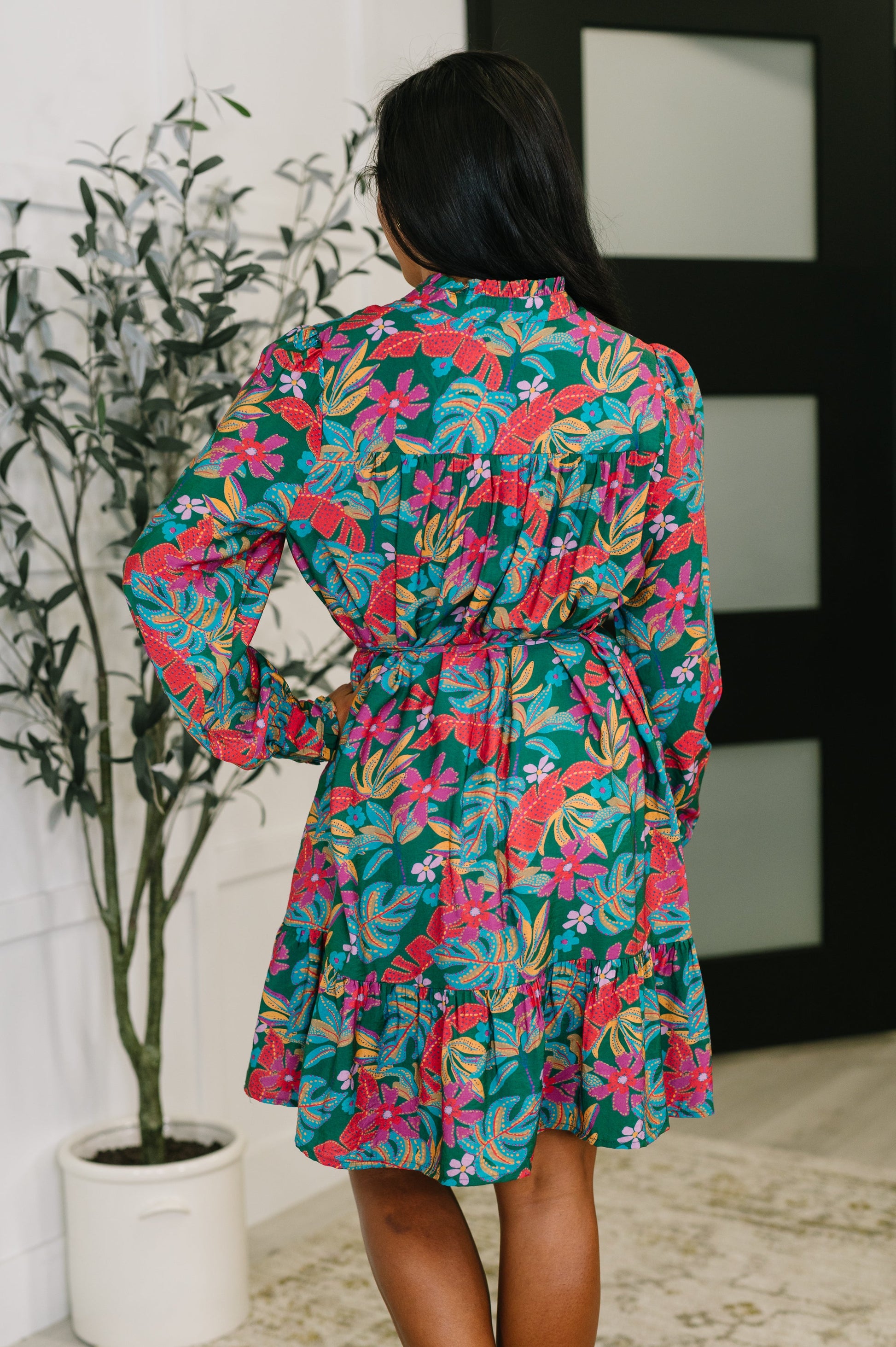 Rustic Retreat Long Sleeve Dress - Southern Divas Boutique