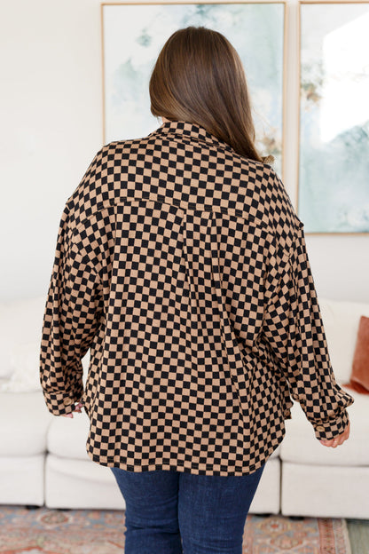 Safe Secrets Checkered Shacket - Southern Divas Boutique
