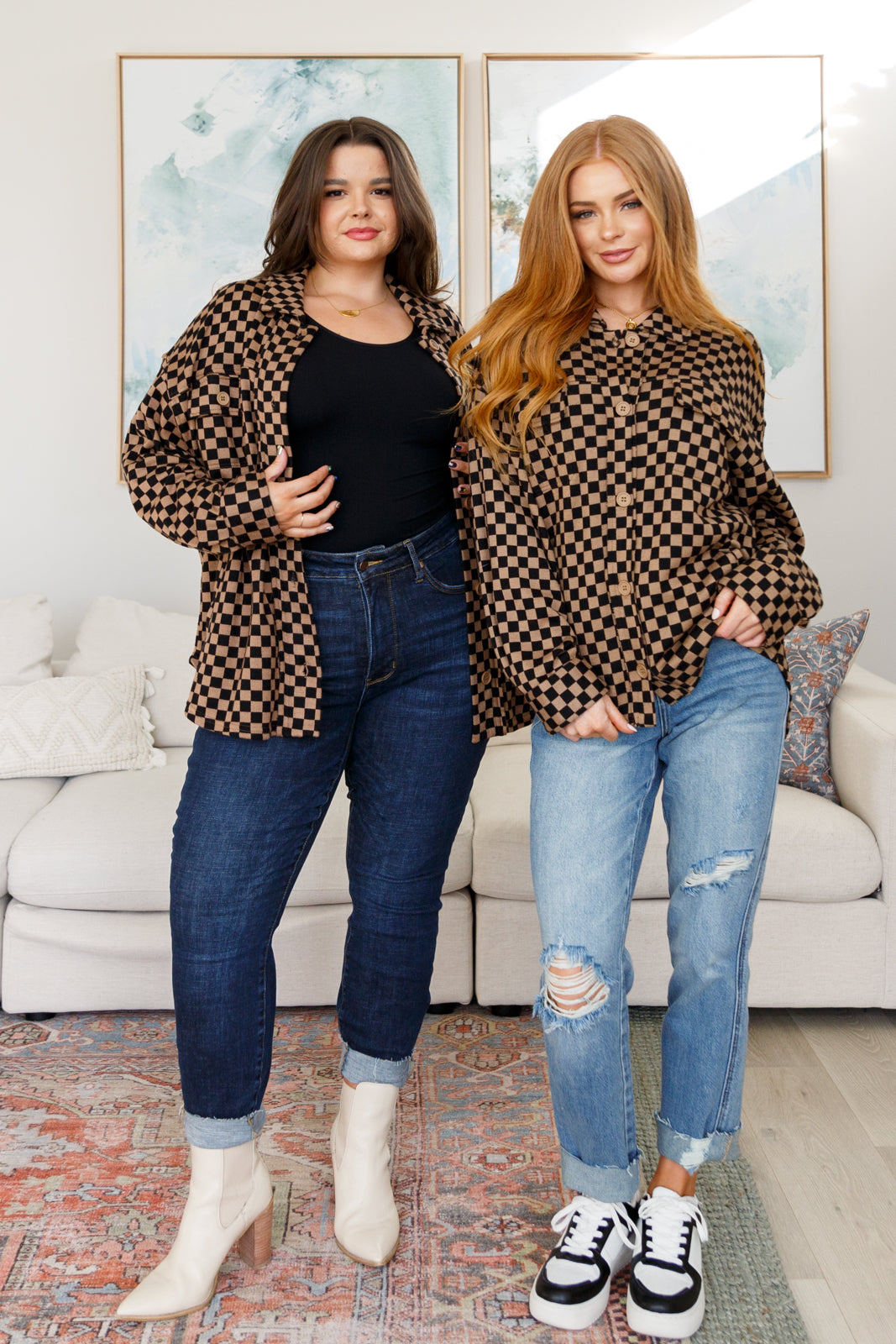 Safe Secrets Checkered Shacket - Southern Divas Boutique