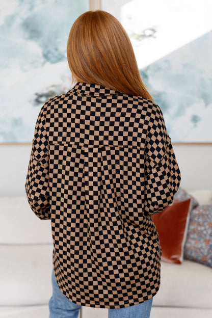 Safe Secrets Checkered Shacket - Southern Divas Boutique