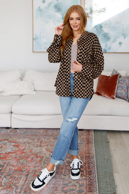 Safe Secrets Checkered Shacket - Southern Divas Boutique