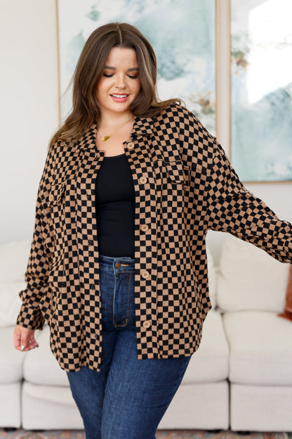 Safe Secrets Checkered Shacket - Southern Divas Boutique