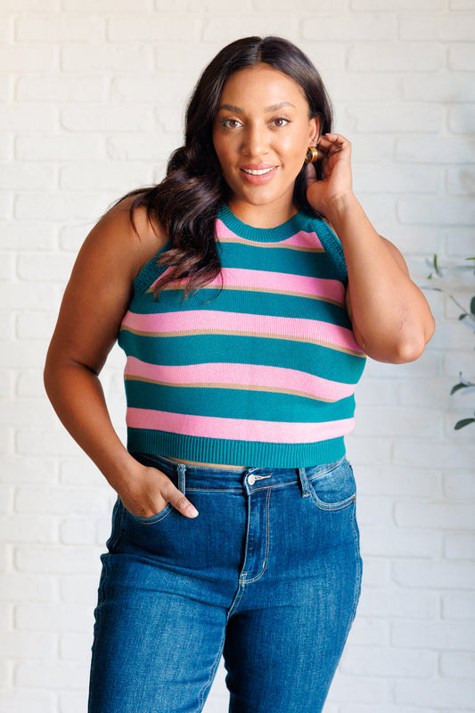 Scholarly Pursuits Knit Striped Tank - Southern Divas Boutique
