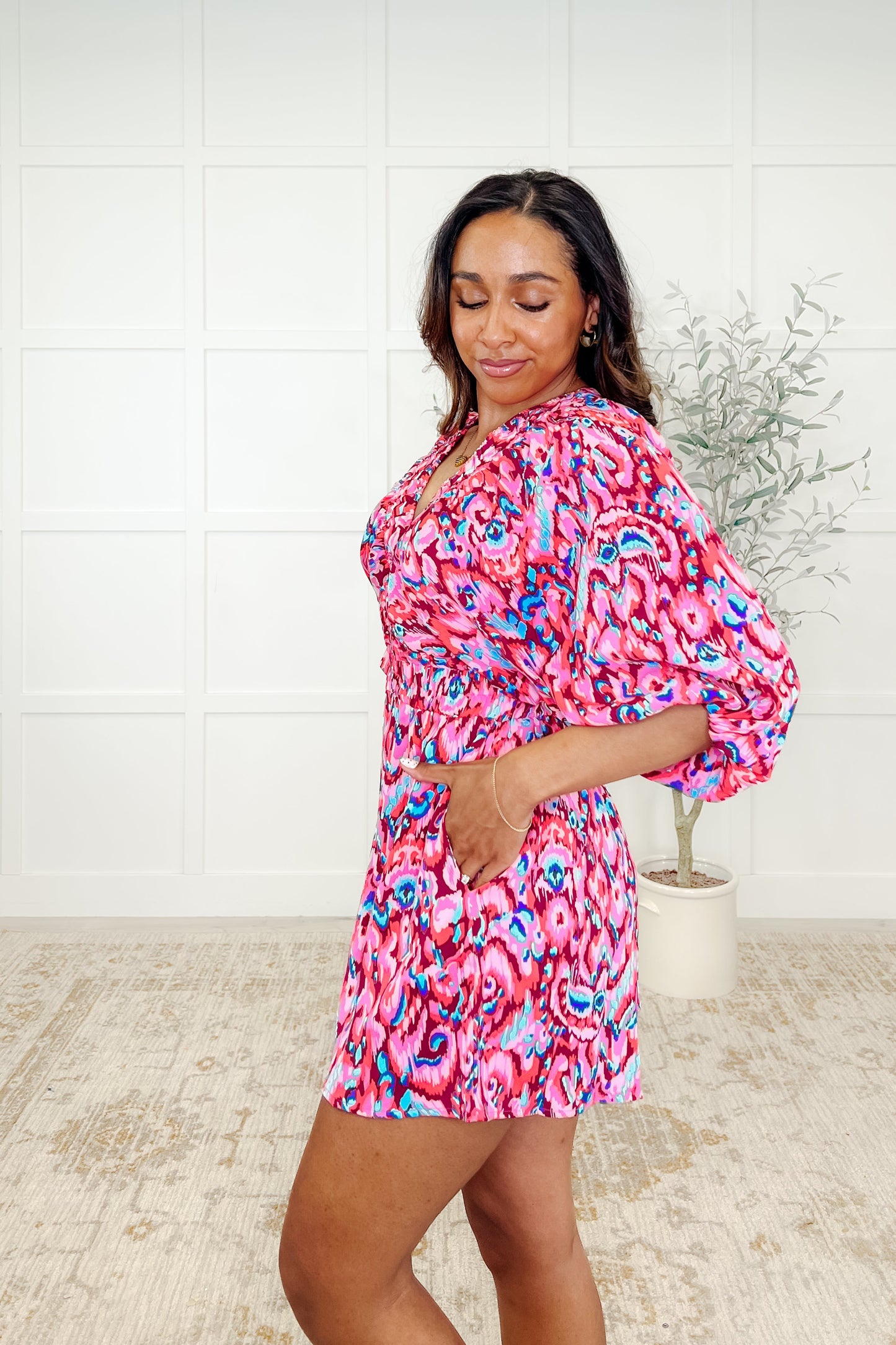 Seems Okay Abstract Print Romper - Southern Divas Boutique