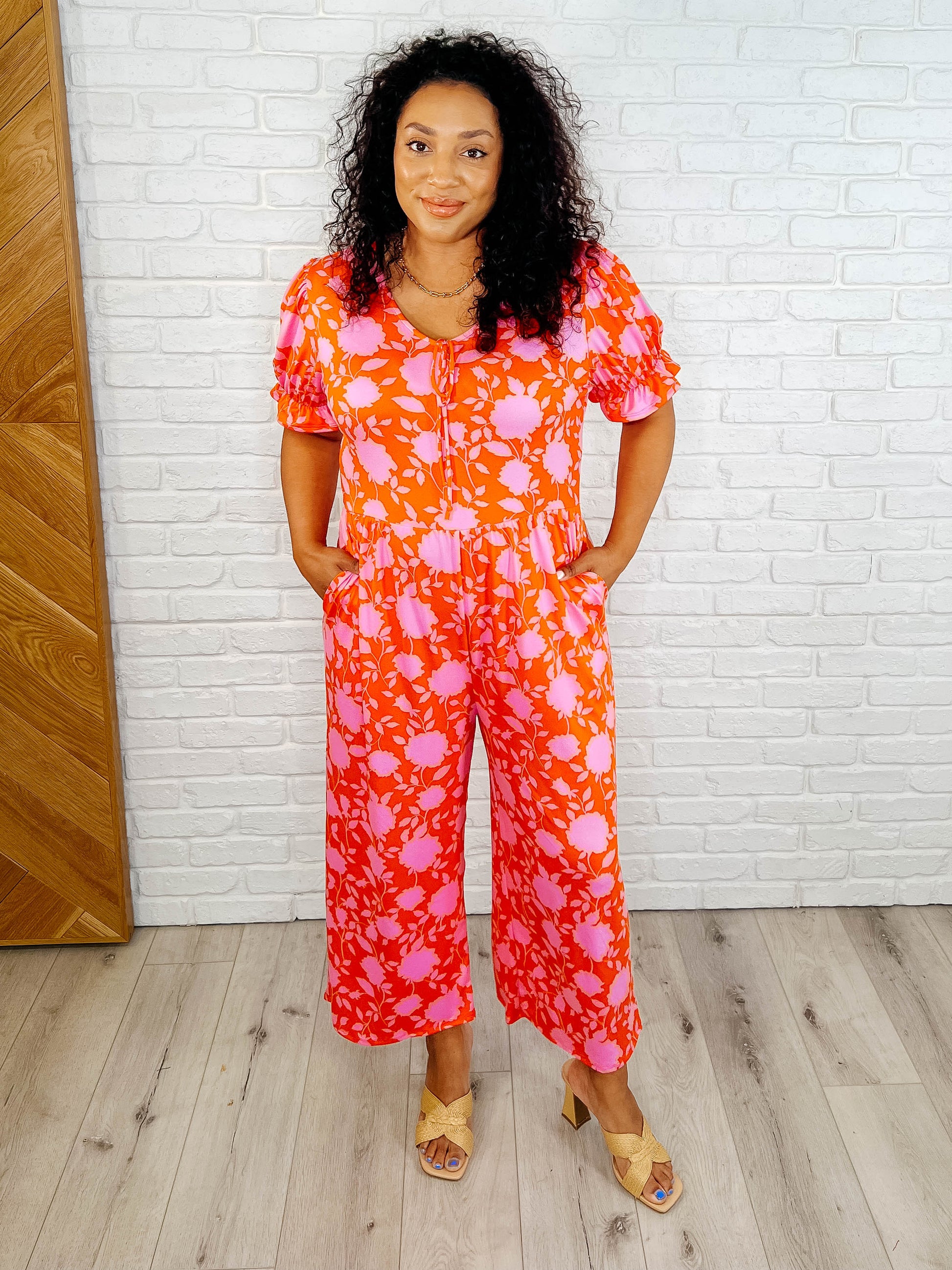 She's got Mojo Puff Sleeve Jumpsuit - Southern Divas Boutique