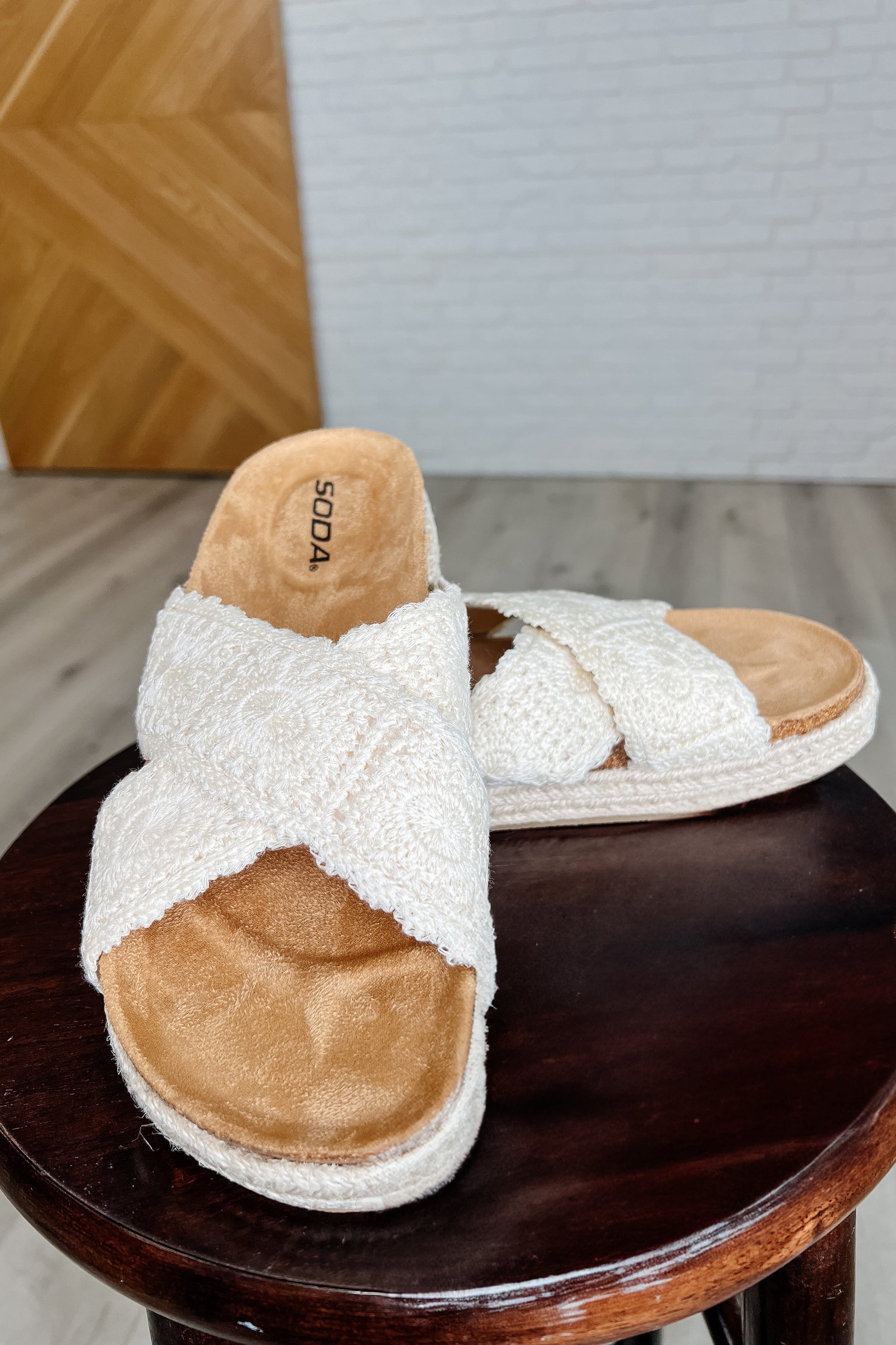 Shoreline Stride Sandals in Sadina Beige - Southern Divas Boutique