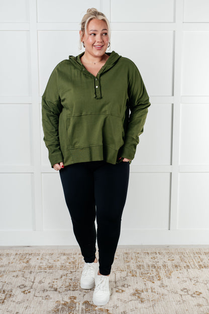 Simple Snug Snap Hooded Pullover - Southern Divas Boutique