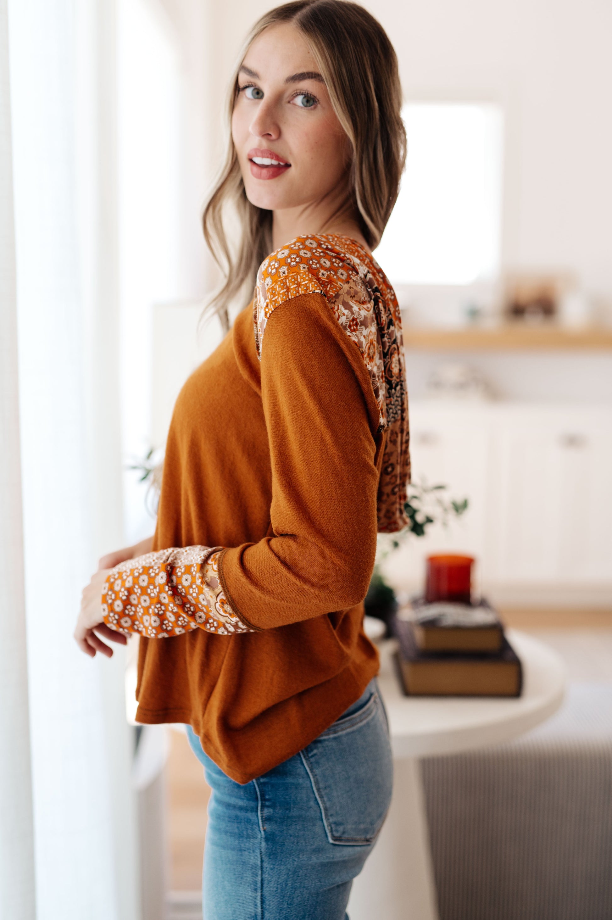 Sipping Iced Tea Mixed Print Hoodie - Southern Divas Boutique