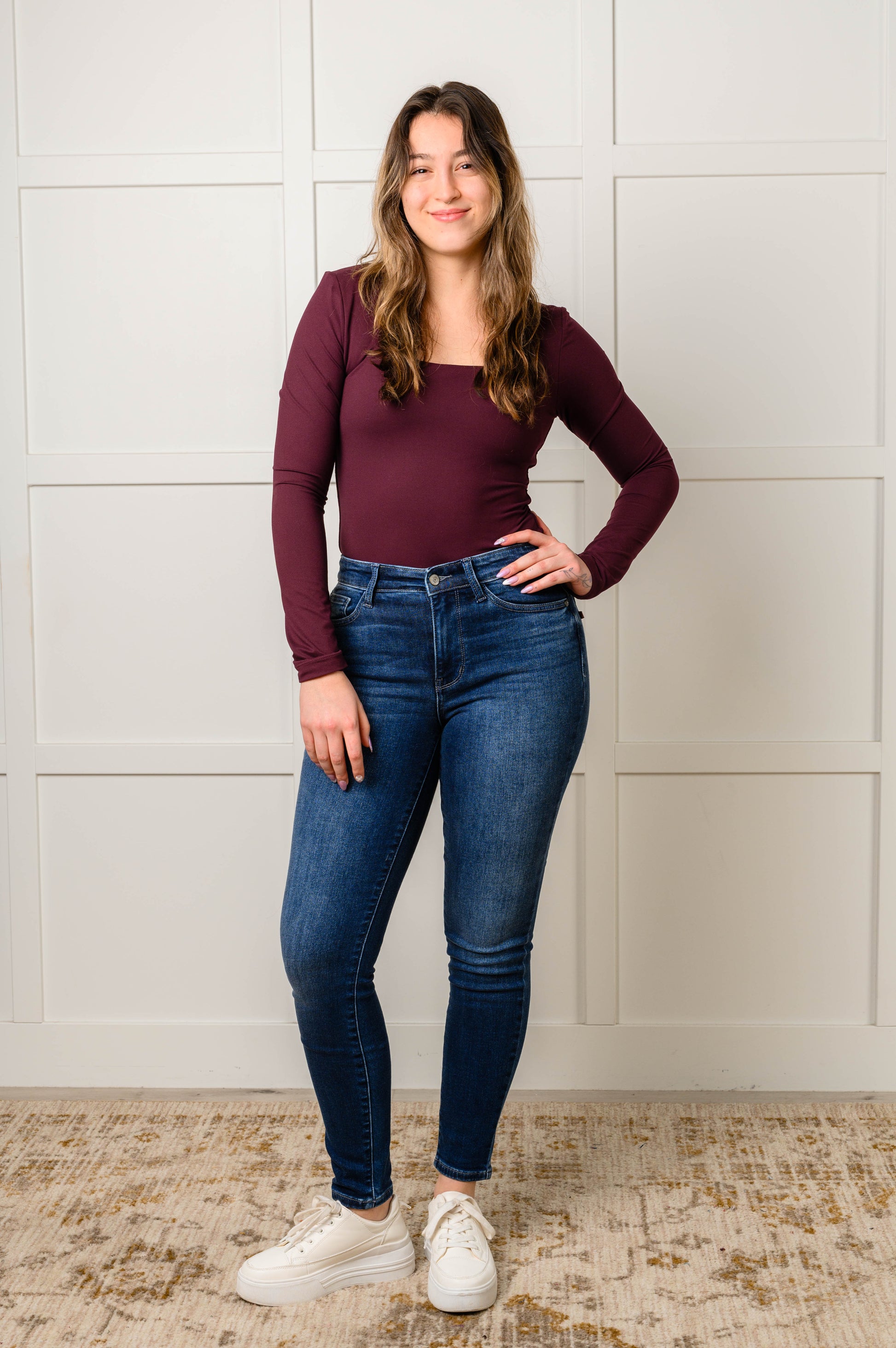 Skylar Mid Rise Thermal Vintage Skinny Jean - Southern Divas Boutique