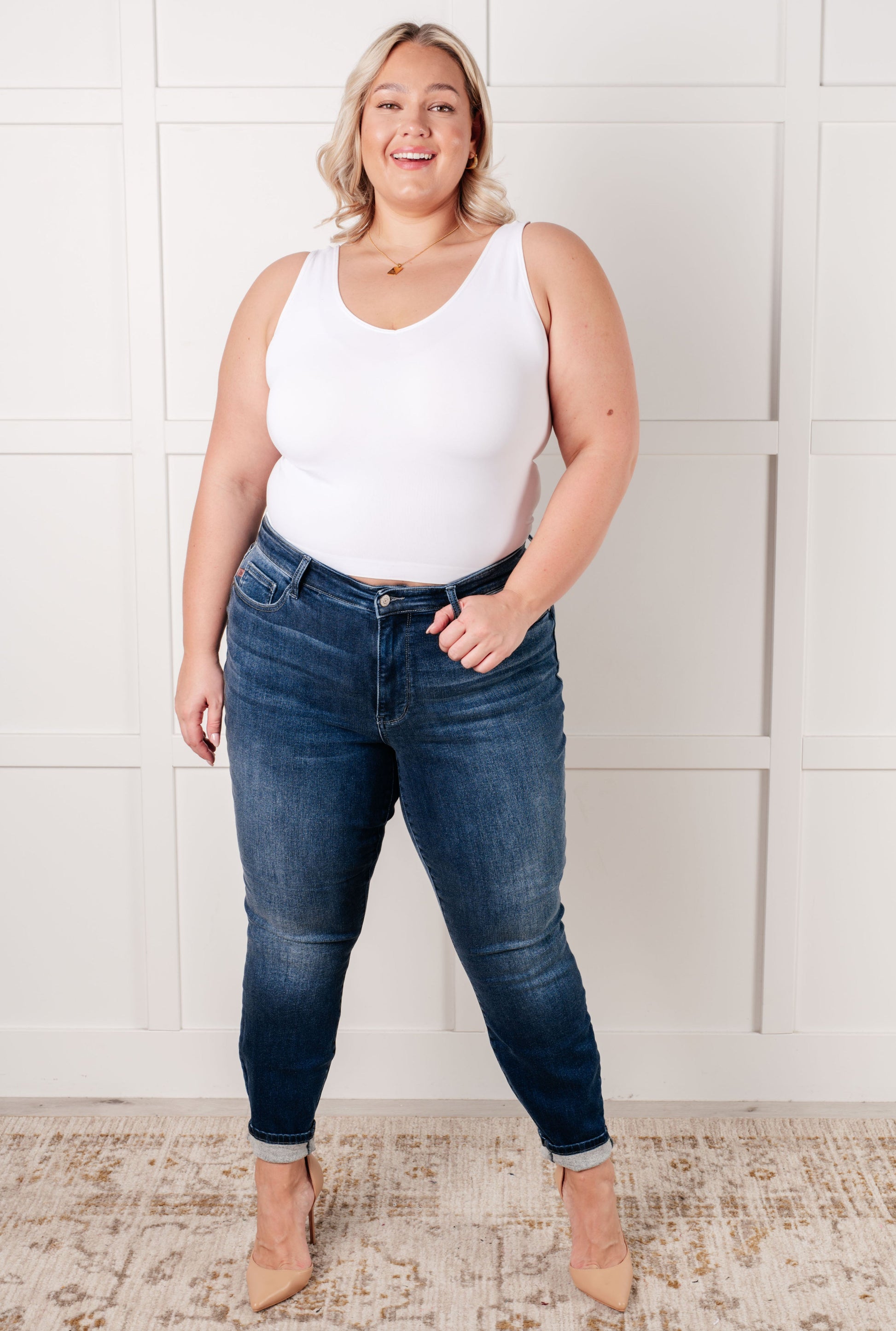 Skylar Mid Rise Thermal Vintage Skinny Jean - Southern Divas Boutique